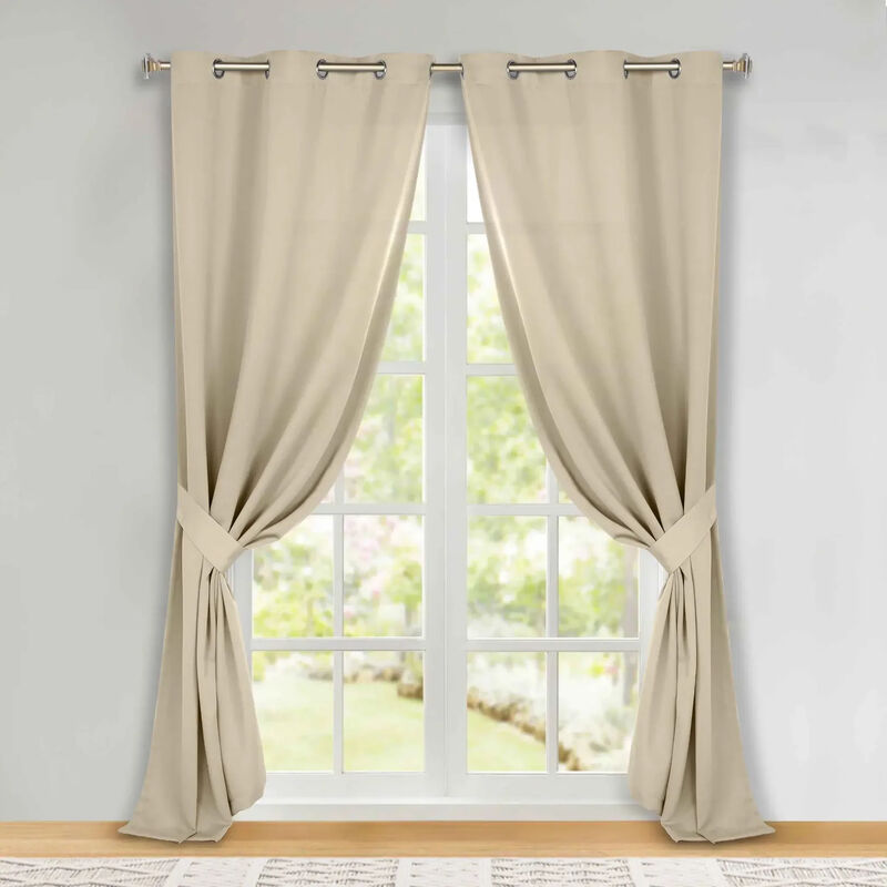Set of 2 Classic Modern Room Darkening Blackout Curtains image number 1