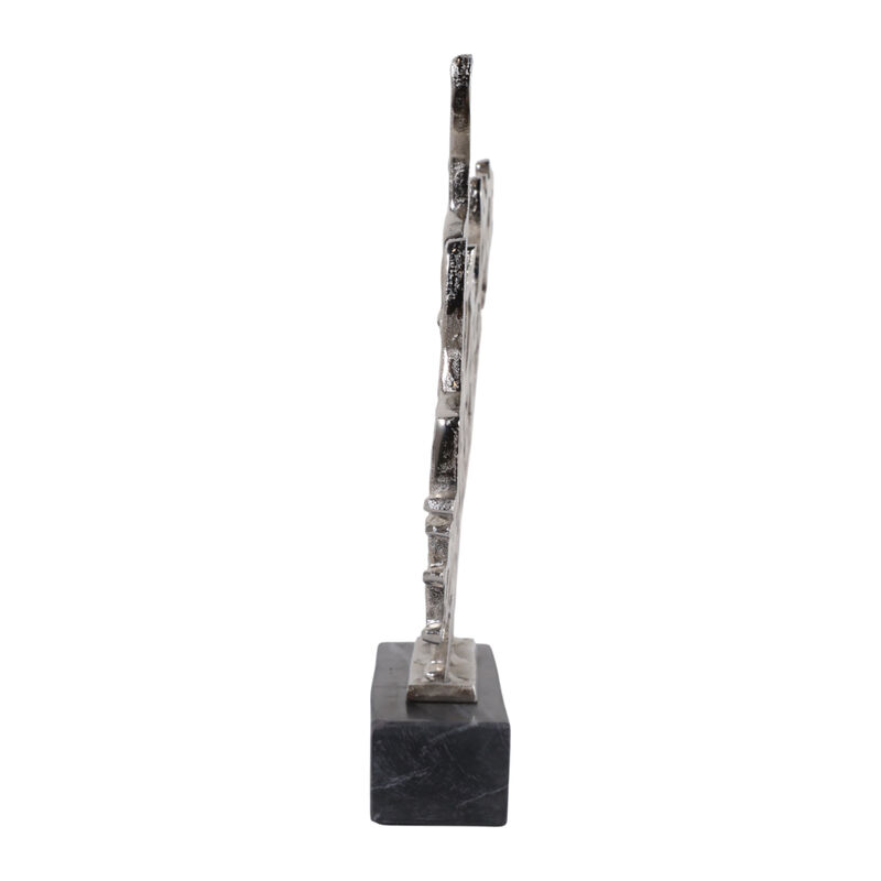 22x13" Party Boys Sculpture, Silver/black image number 3