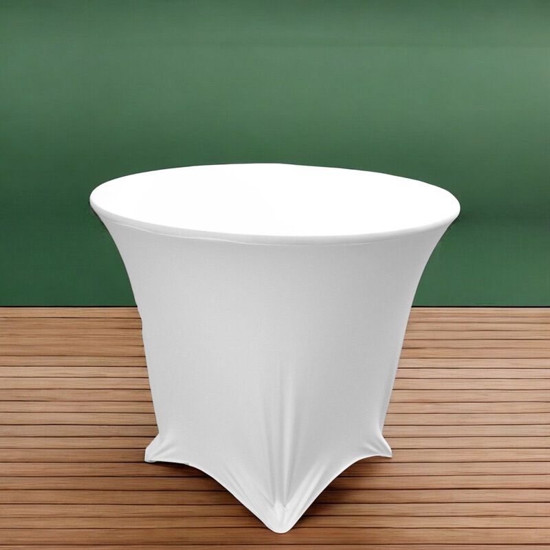 Fitted Round Spandex Tablecloth Cover for Wedding, Party and Catering Tables image number 1