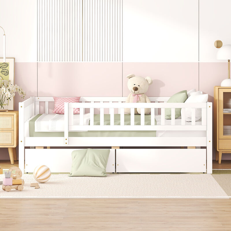Whisen Multi-functional Design Wood Daybed with Two Drawers image number 2