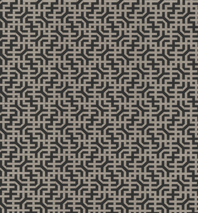 Dynastic Lattice Black Wallpaper