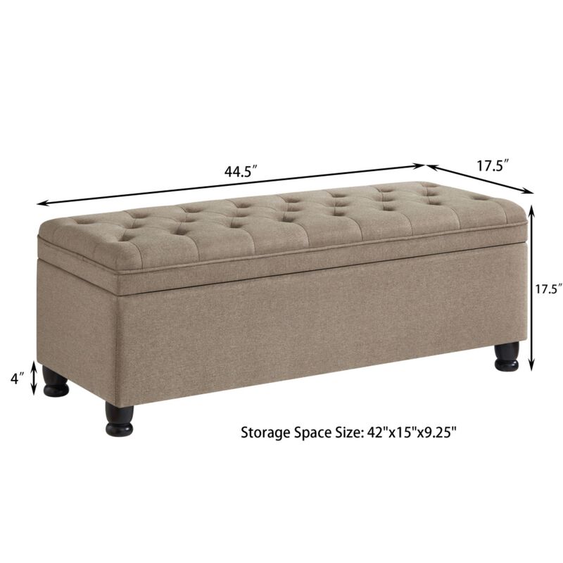 Bemgwu Storage Linen Bench image number 9