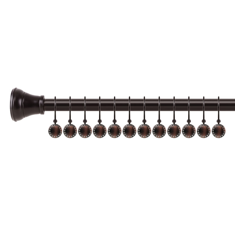Metal Double Shower Curtain Hooks, Set of 12 image number 3
