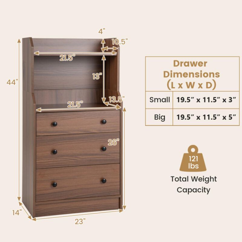 Hivvago Modern Storage Dresser with Anti-toppling Device