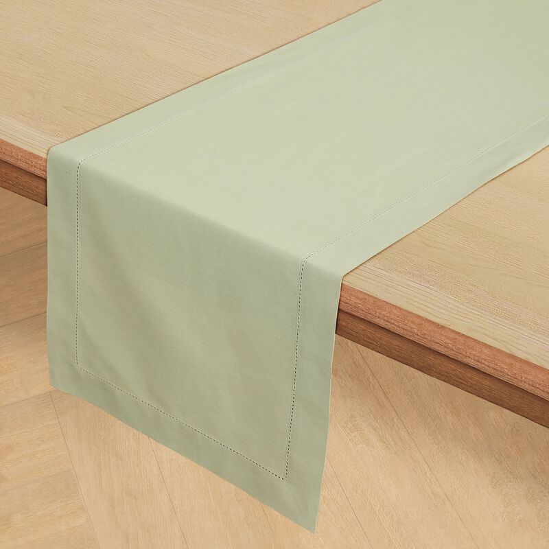 Cotton Linen Table Runner - Cotton Linen Hemstitch image number 1