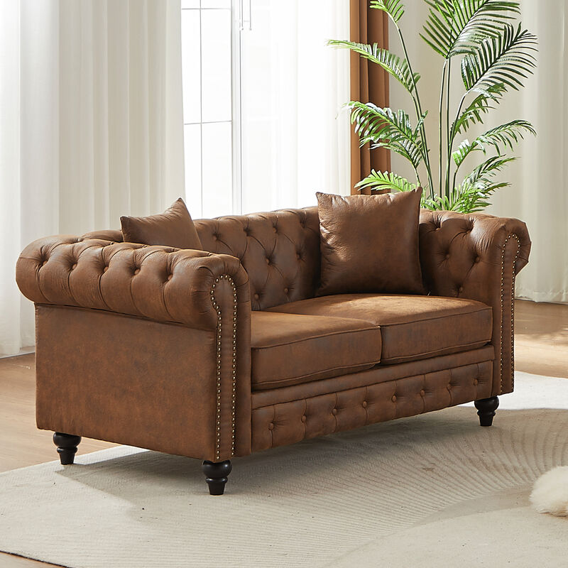 Bralru chesterfield loveseat image number 3