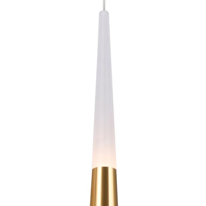 Andes LED Down Mini Pendant With Satin Gold Finish