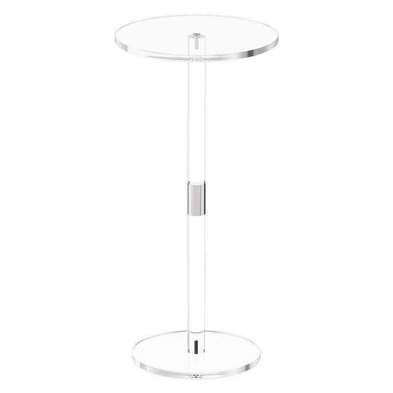 Modern Acrylic End Table Round Top Clear Side Desk Stand image number 3