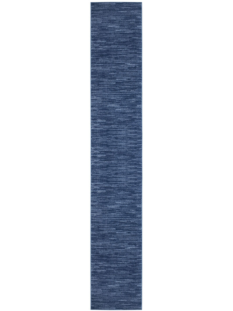 Nourison Essentials NRE01 Navy/Blue 2'2" x 20' Rug image number 0