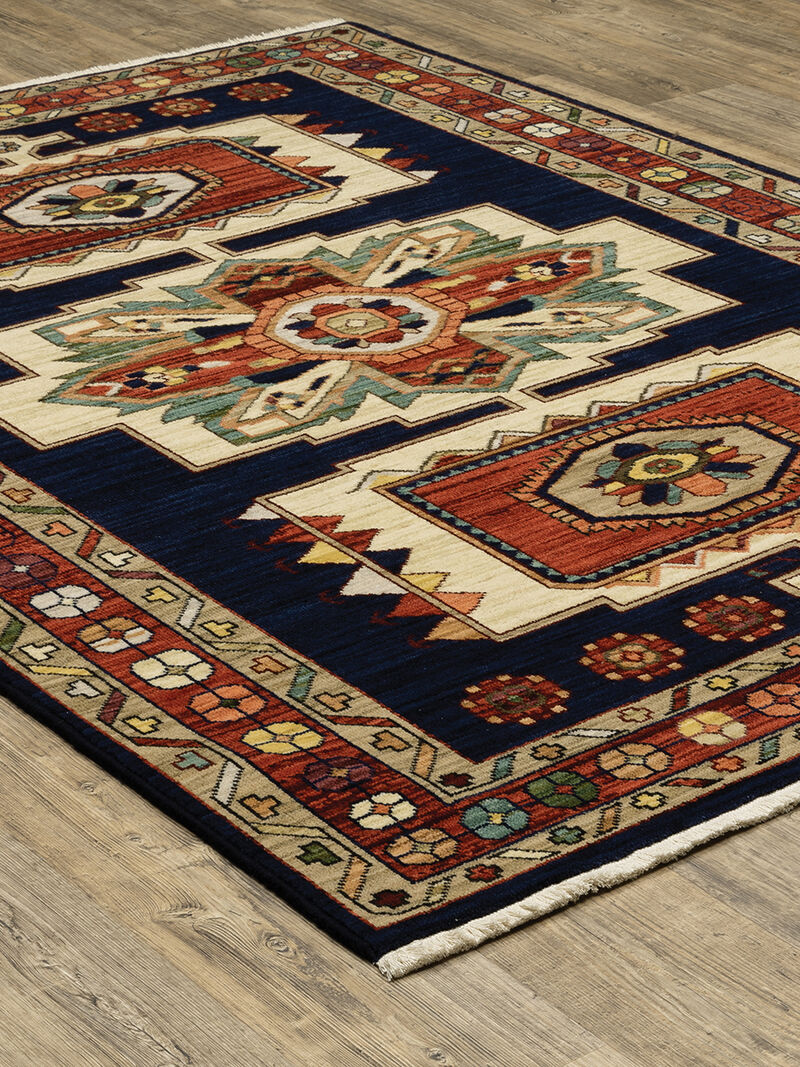 Lilihan 5'3" x 7'6" Blue Rug image number 2