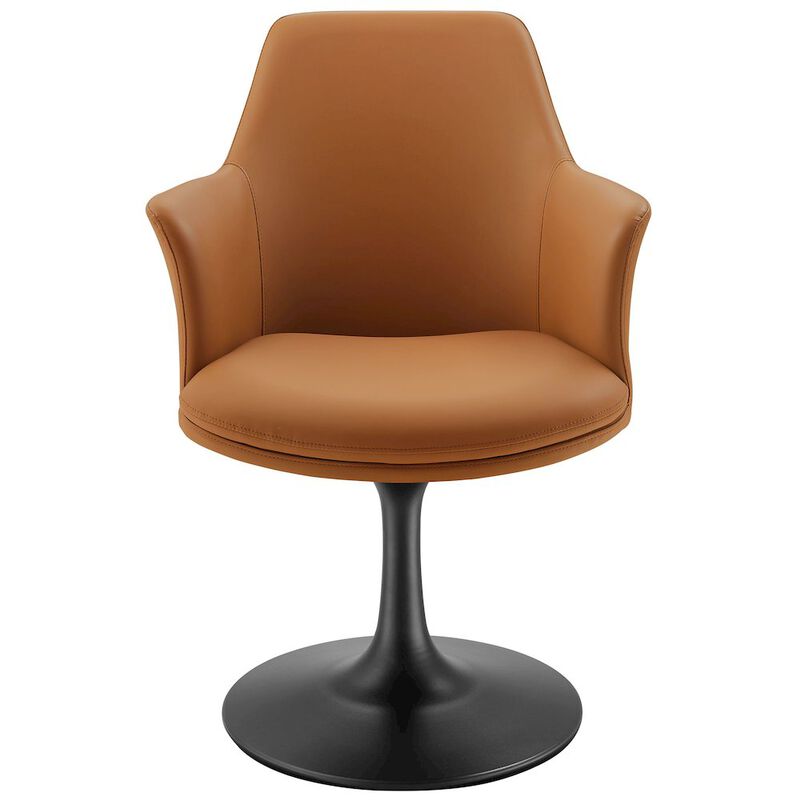 Lippa Swivel Dining Vegan Leather Armchair image number 5