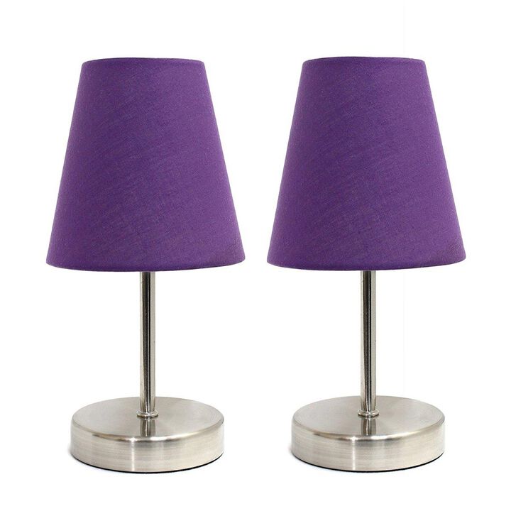 Basic Table Lamp with  Shade  , Sand Nickel  Pack of 2