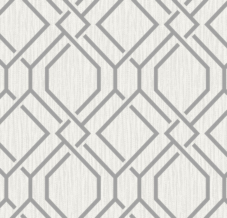 Frege Grey Trellis Wallpaper