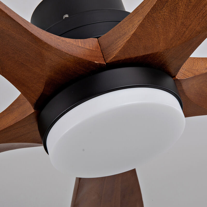 ELEMENT ACE Modern 52 Inch Outdoor Ceiling Fan with Integrated LED Light and Silent DC Motor image number 5