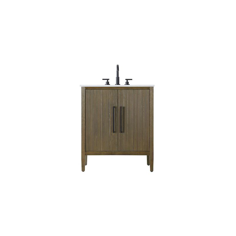 Elegant Kitchen and Bath 30 inch Single Bathroom Vanity in Hazel Oak