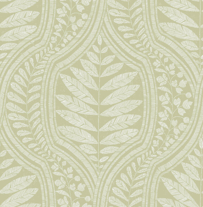 Juno Green Ogee Wallpaper