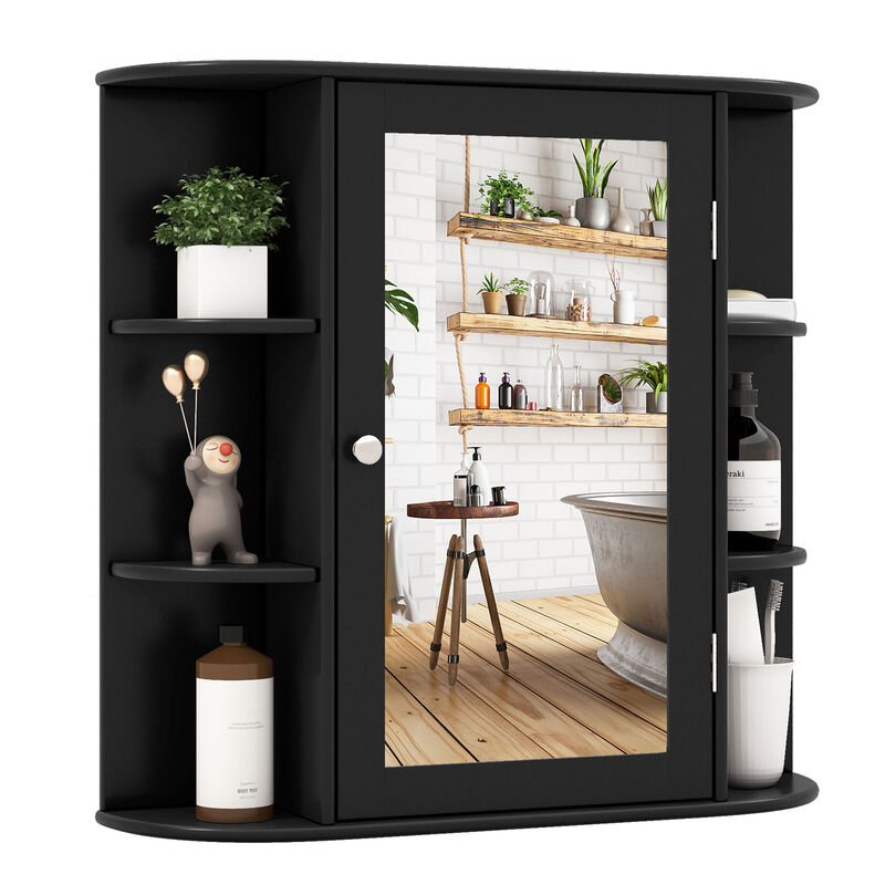 Multipurpose Mount Wall Surface Bathroom Storage Cabinet with Mirror