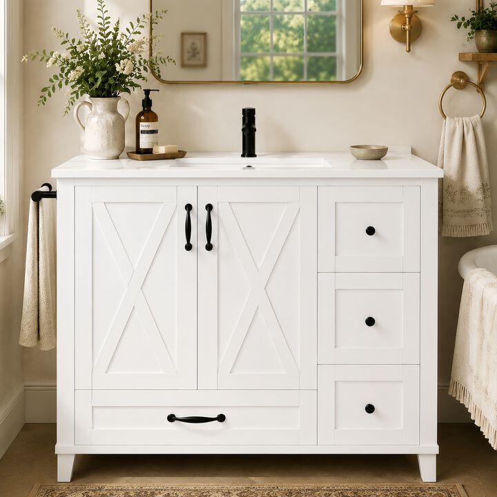 Zibpop 36 Inch Bathroom Vanity with Sink