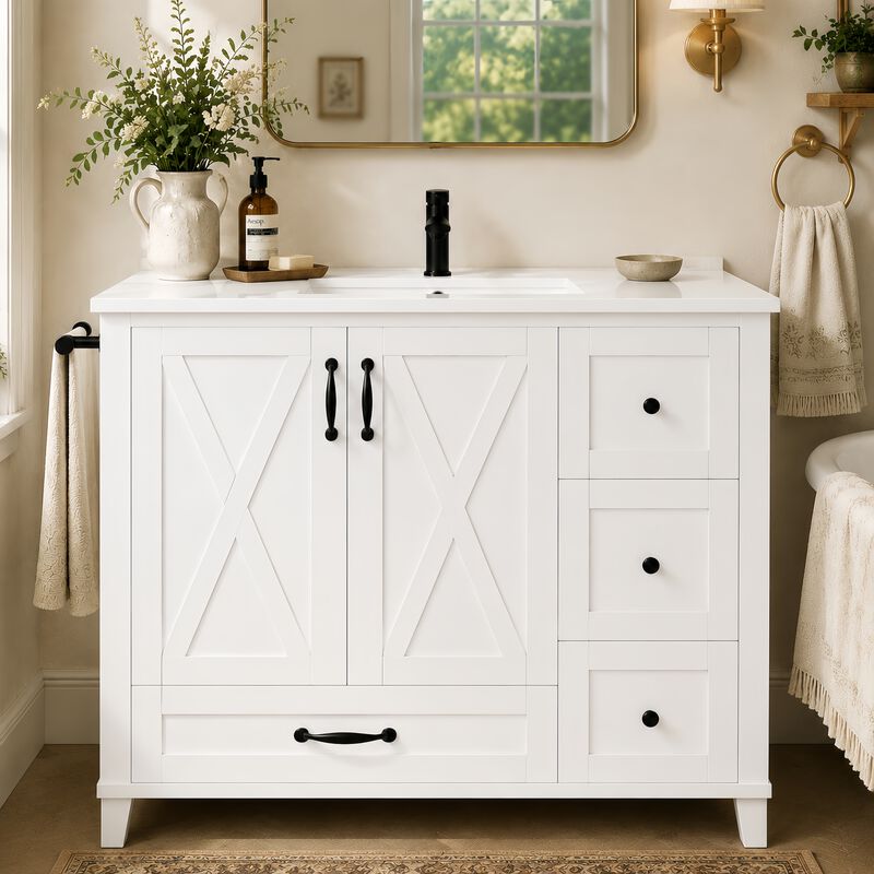 Zibpop 36 Inch Bathroom Vanity with Sink image number 1