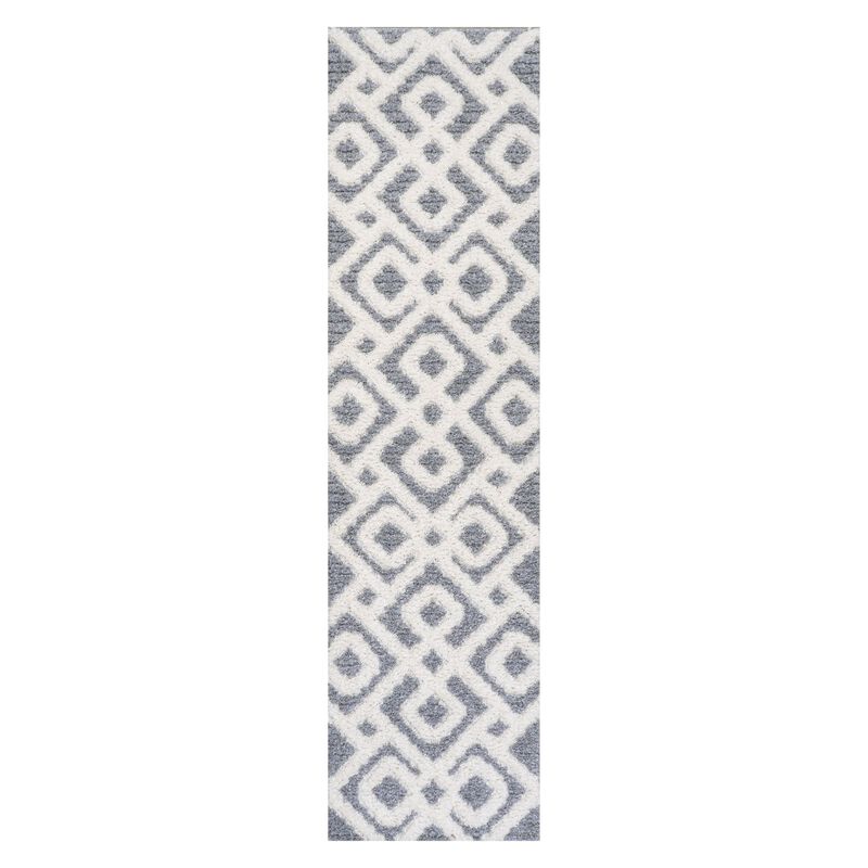 Astrid Retro Trellis High-Low Area Rug
