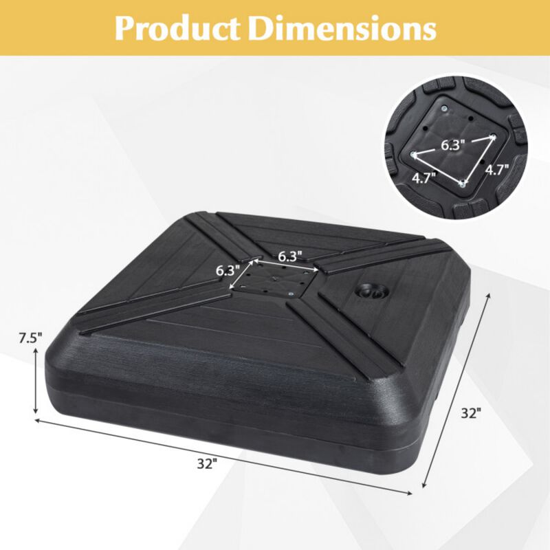 Cantilever Offset Umbrella Base with Wheels for Backyard Poolside image number 3