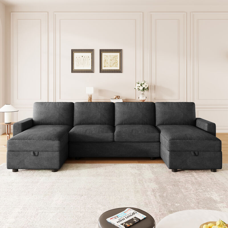 Merax Sectional Sofa Convertible Sectional Sofa U-shaped Sofa