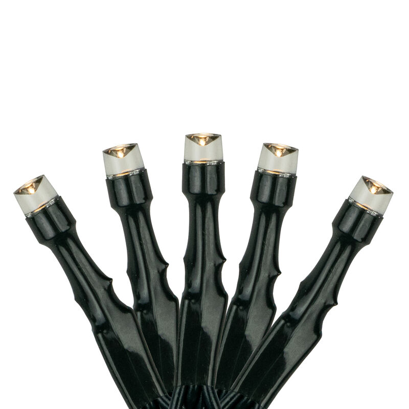 100 Count Warm White LED Solar Power Mini Christmas Light Set with Green Wire image number 0