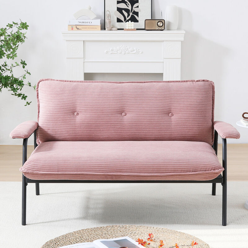 Merax Compact 2-Seater Retro-Modern Sofa image number 3
