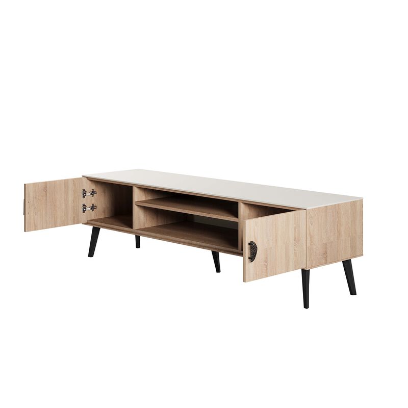 Haley Large TV Stand in Beige