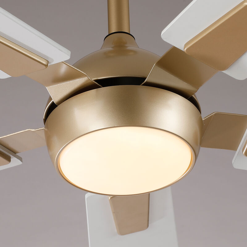 52" Modern Gold Reversible Dimmable 6-Speed Smart Ceiling Fan with Light, APP Control and Remote image number 9