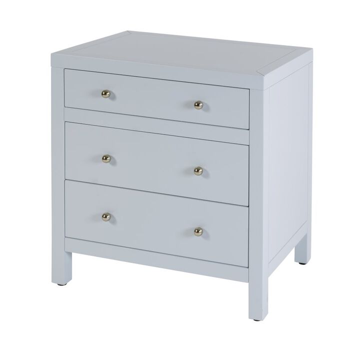 Butler Specialty Nora 25 in. W Rectangular Wood 3 Drawer Nightstand, Light Blue