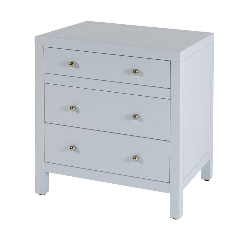 Butler Specialty Nora 25 in. W Rectangular Wood 3 Drawer Nightstand, Light Blue image number 0