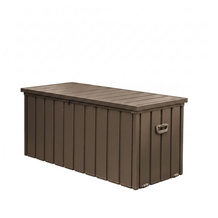 CLIHOME 150 Gallon Outdoor Portable Storage Deck Box,Large Patio Waterproof Lockable Storage Box