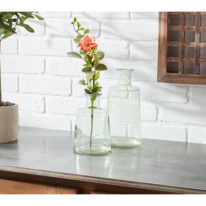 Bottle (Set of 2) – Decorative Glass Bottles for Home Decor and Floral Arrangements