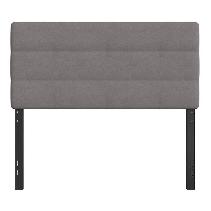 Flash Furniture Full Channel Stitched Fabric Upholstered Headboard, from 44.5" to 57.25" - Gray image number 4