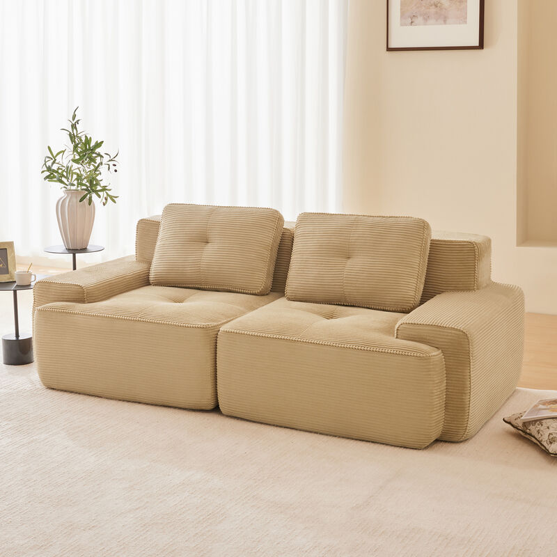 Merax Modern L-Shaped Modular Sectional Sofa for Living Room image number 3