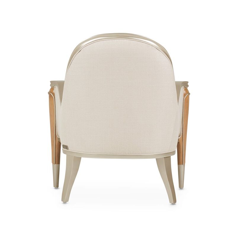 Michael Amini Villa Cherie Matching Chair - Pearl/Caramel