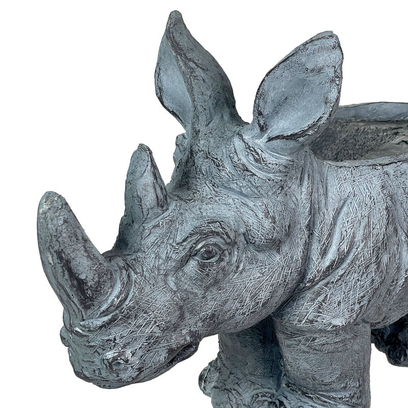 Grey Rhino MGO Planter - 18.5" - Weather-Resistant Magnesium - Indoor/Outdoor image number 2
