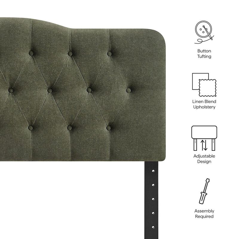 Annabel Premium Linen Blend Full Headboard image number 2