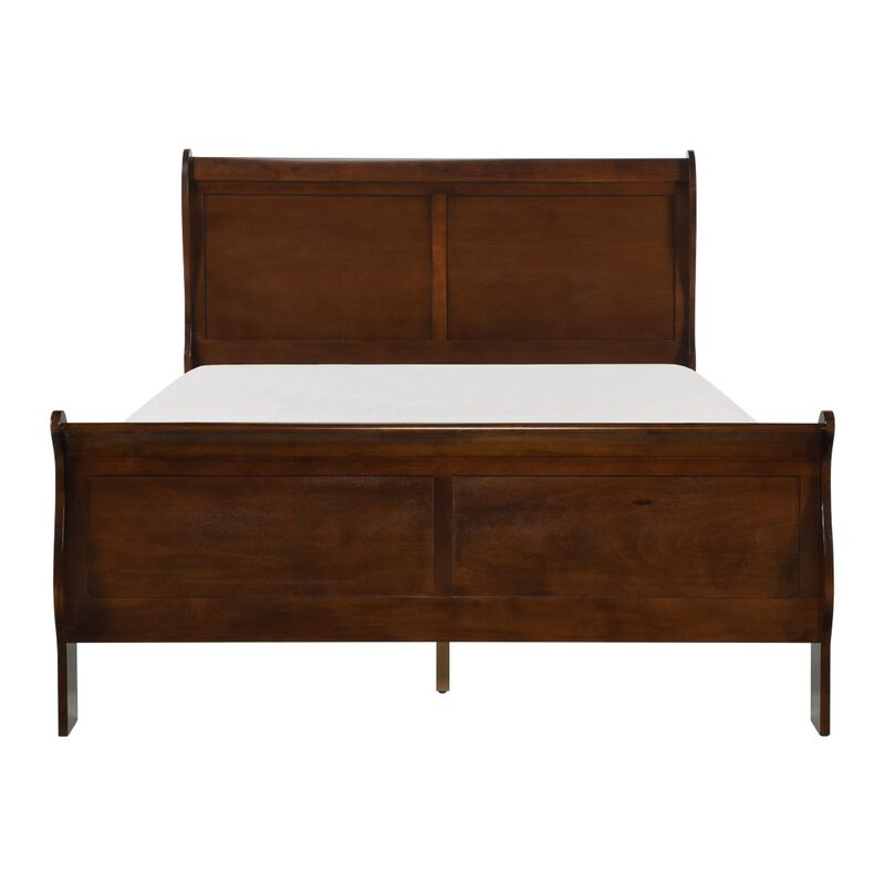 Queen Size Bedroom Set, Brown Finish, 2-Piece Set with Bed and Nightstand image number 5