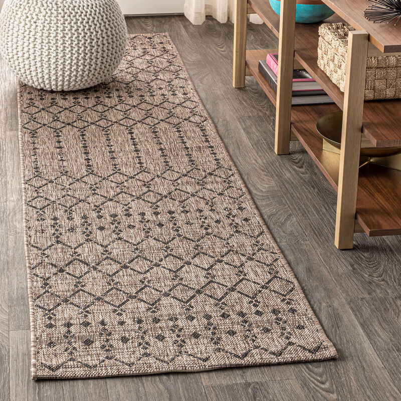 Ourika Moroccan Geometric Textured Weave Indoor/Outdoor Area Rug