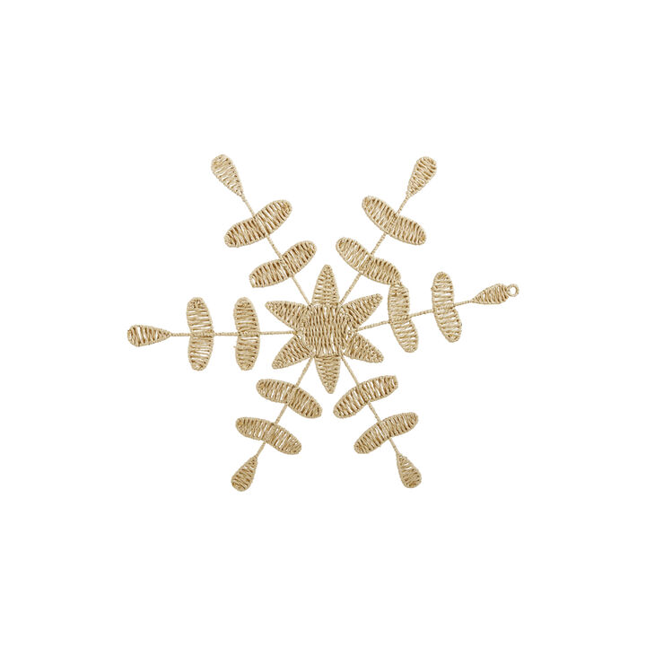 Woven Paper & Iron Snowflake Wall Art, Natural