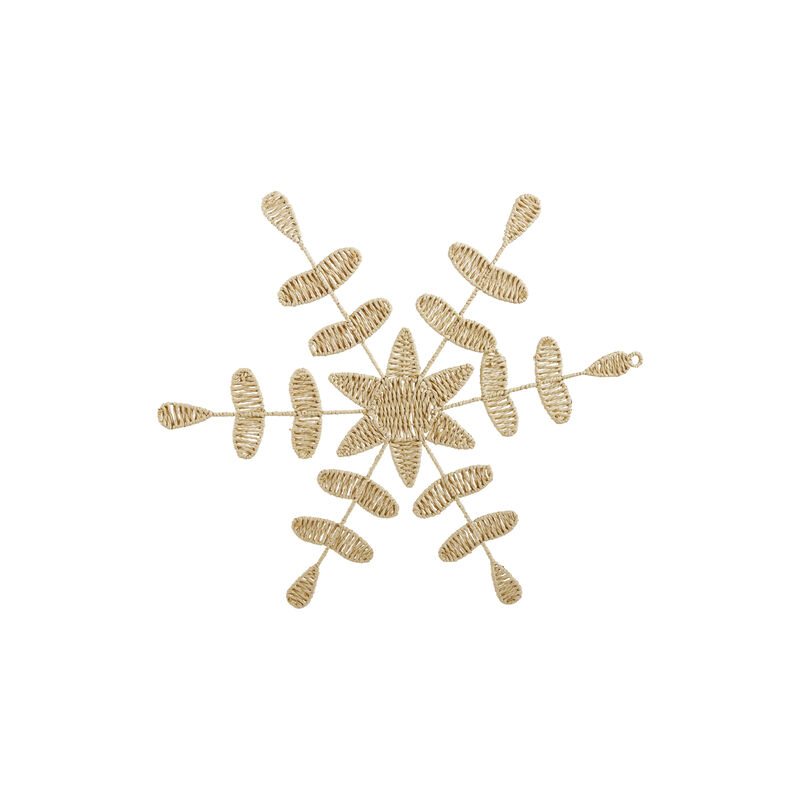 Woven Paper & Iron Snowflake Wall Art, Natural image number 0