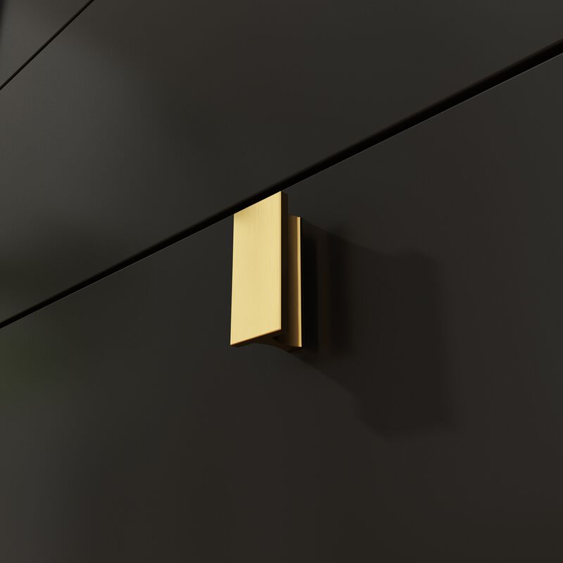 6-Drawer Black Wooden Chest of Drawers Dresser Modern Style Storage Cabinet (55.1 in. W x 31.1 in. H x 15.7 in. D)