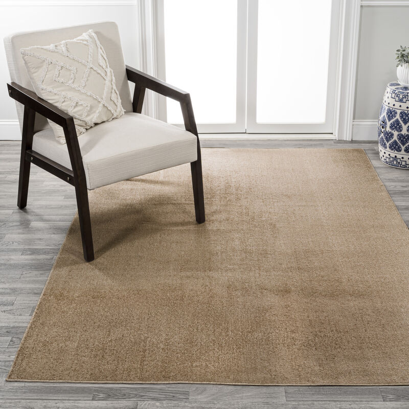 Twyla Classic Solid Low-Pile Machine-Washable Area Rug
