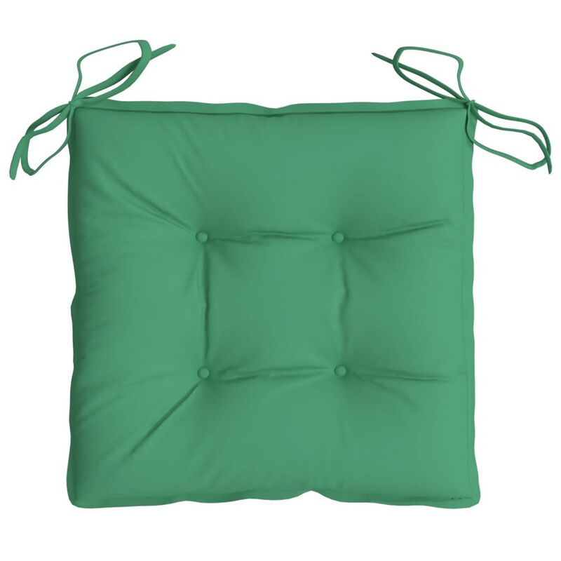 Zia Outdoor Cushion for Chair Set of 4, Non-Slip Ropes, Green Fabric - Benzara
