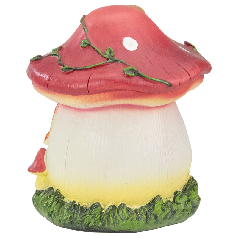 6.25" Red Mushroom House Outdoor Garden Statue image number 5