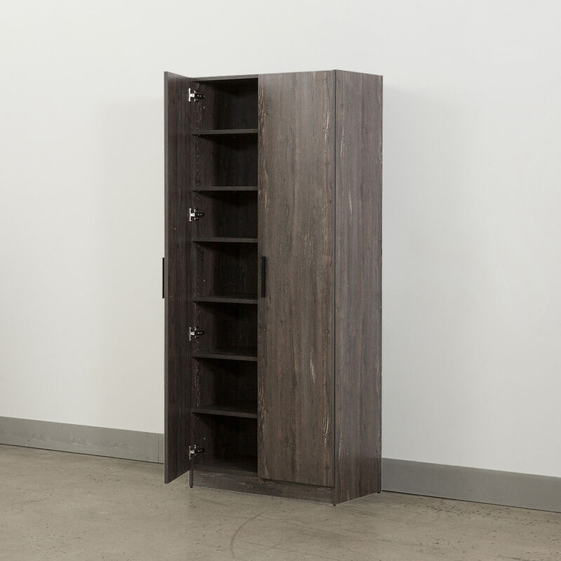 FC Design Klair Living Farmhouse Shoe Cabinet with Six Shelves