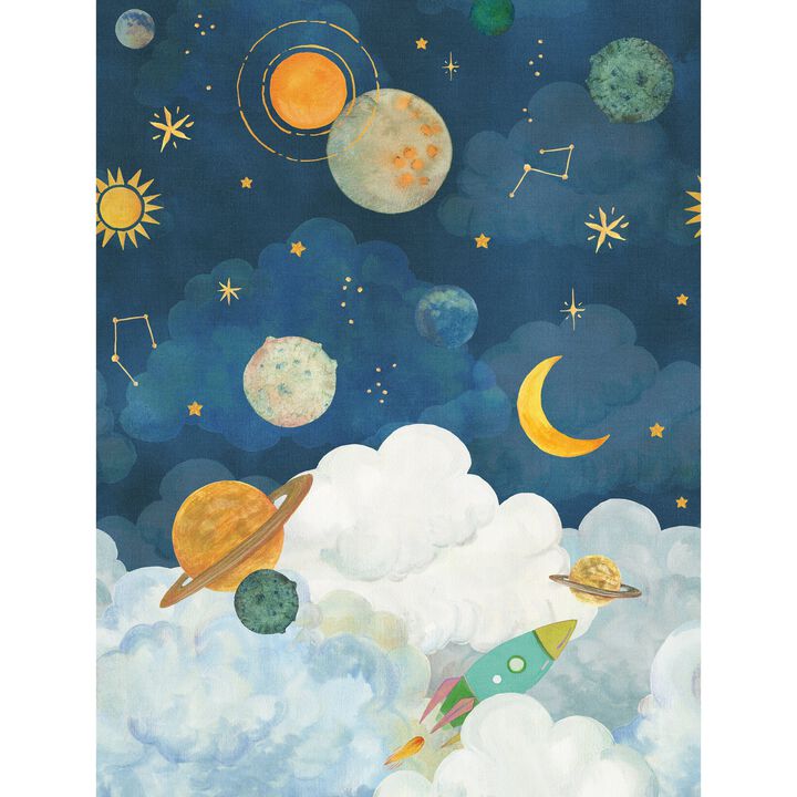 Little Dreamers Photographic All-over Print Blue Mural GDLD6101