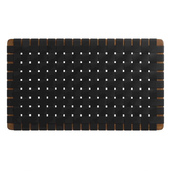 Sparta Weave Wall-Mount Vegan Leather Twin Headboard